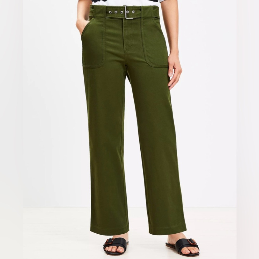 LOFT Utility Straight Pants in Twill